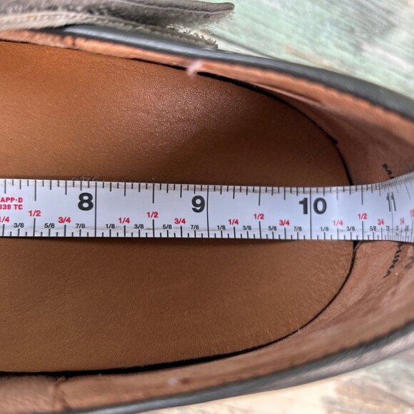 Ziera Mary Janes Womens Size 9/39.5 Gray Leather Adjustable Strap Wedge Shoes - Picture 10 of 14